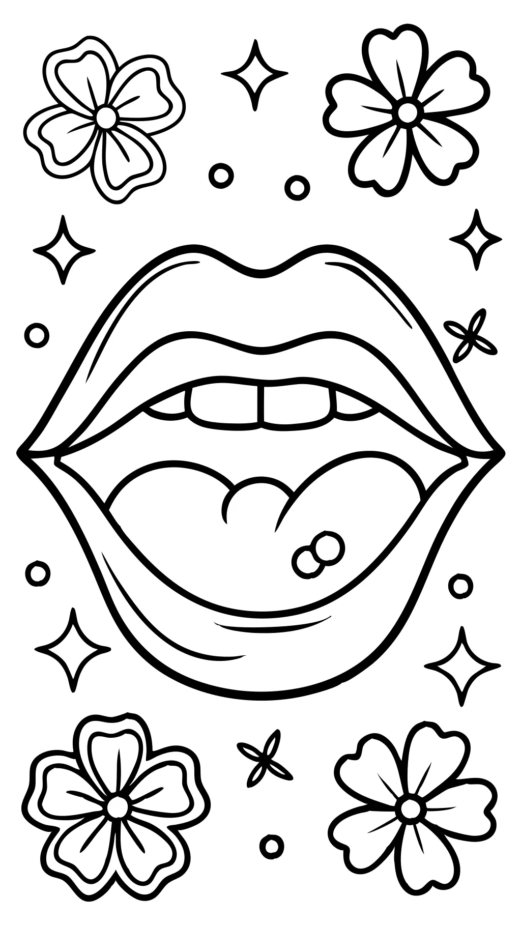 lips coloring pages